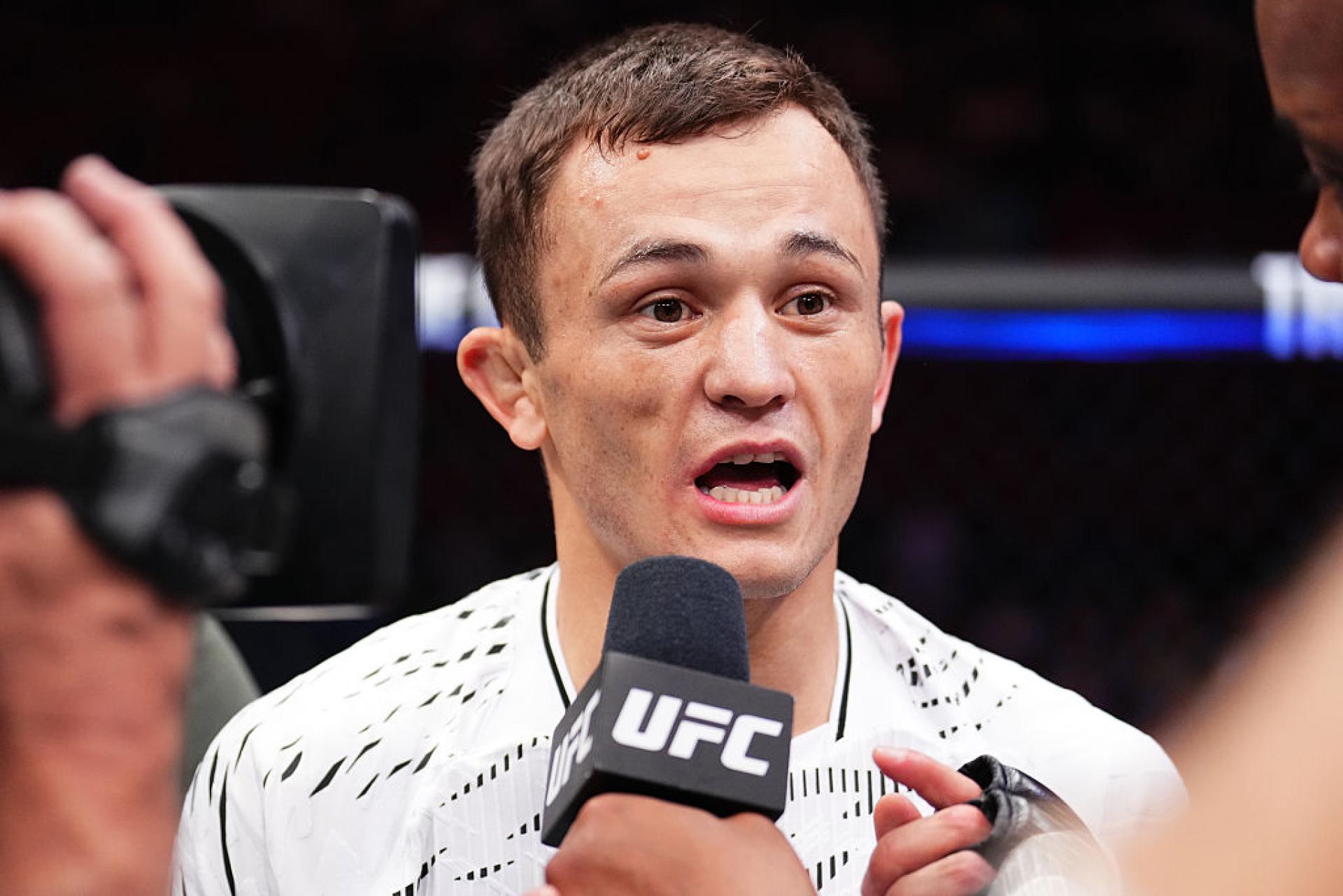 Бекзат Алмахан клянётся взять пояс UFC после стремительного нокаута