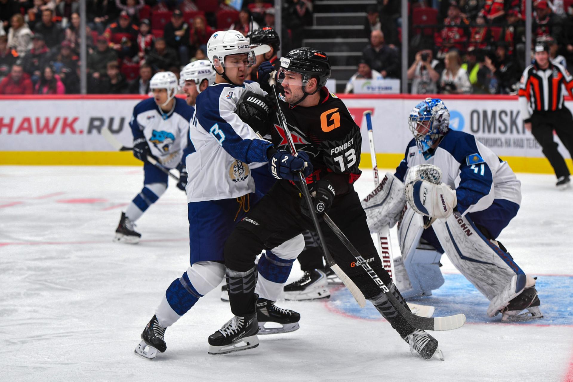 "Авангард" обыграл "Барыс" в напряжённой концовке матча