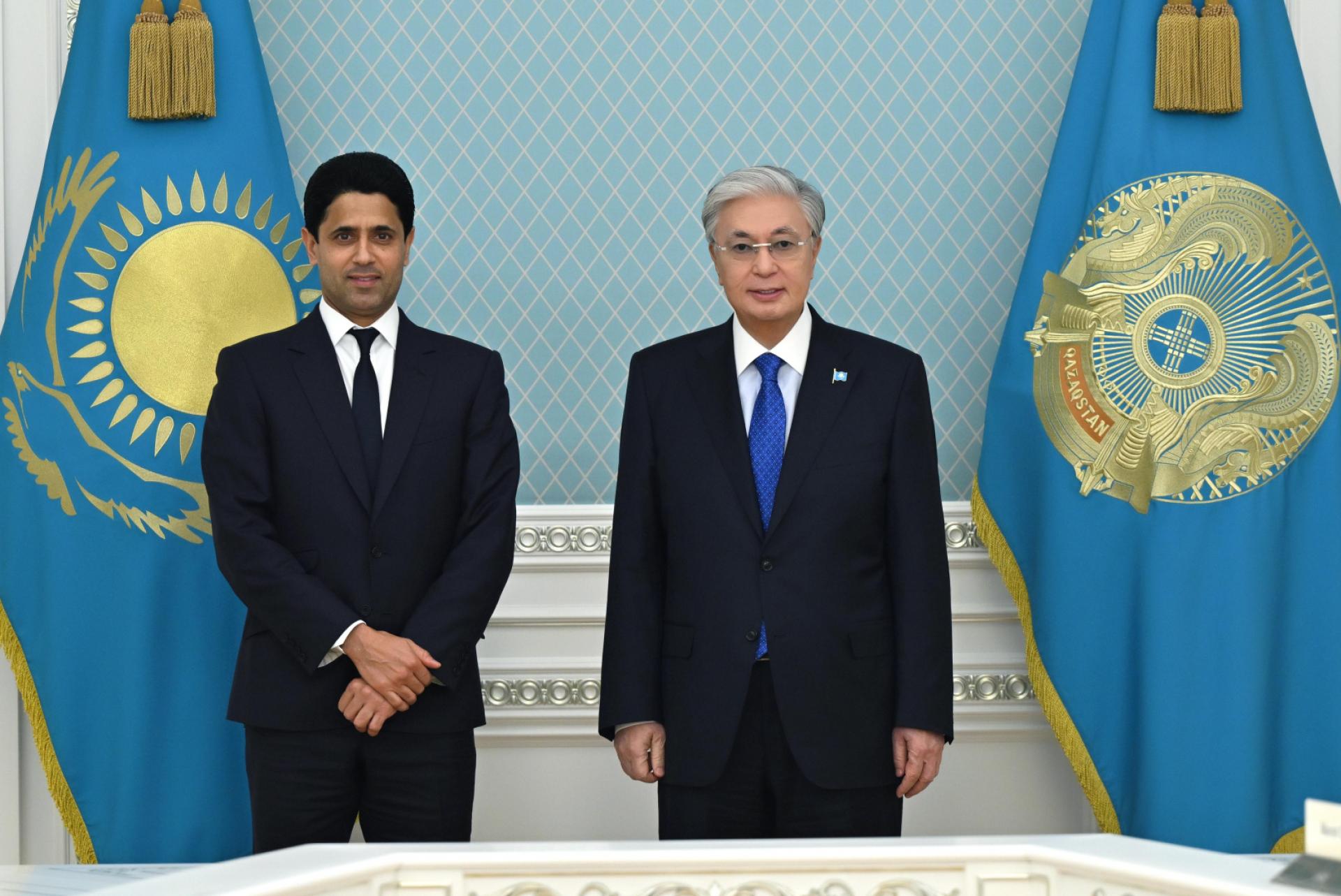 Нассер Аль-Хелаифи, Касым-Жомарт Токаев. Photo: Акорда