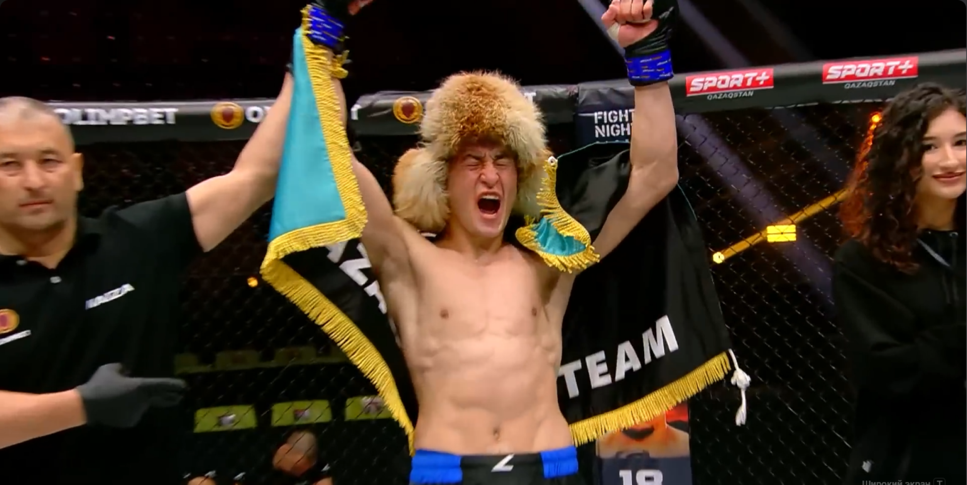 Казахстанский боец ММА уничтожил узбекистанца в первом раунде. Видео