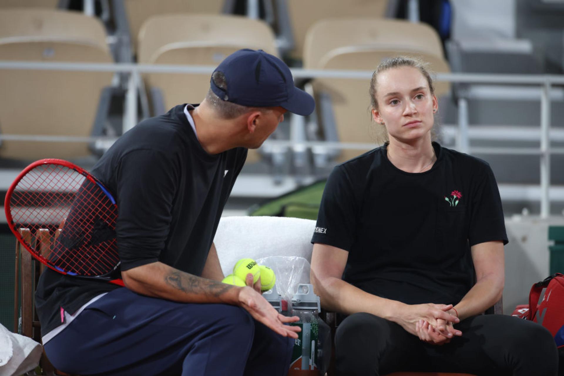 Стефано Вуков, Елена Рыбакина. Photo: Getty images